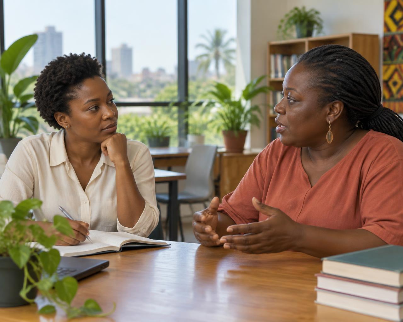 A researcher listening to an educator’s perspective